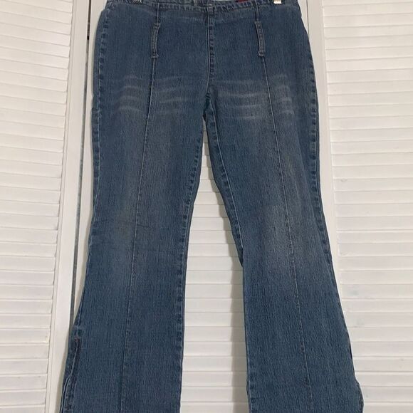 Vintage Zane-Di Y2K Low Rise Split Hem Bootcut Flares Size 9 - Picture 8 of 16